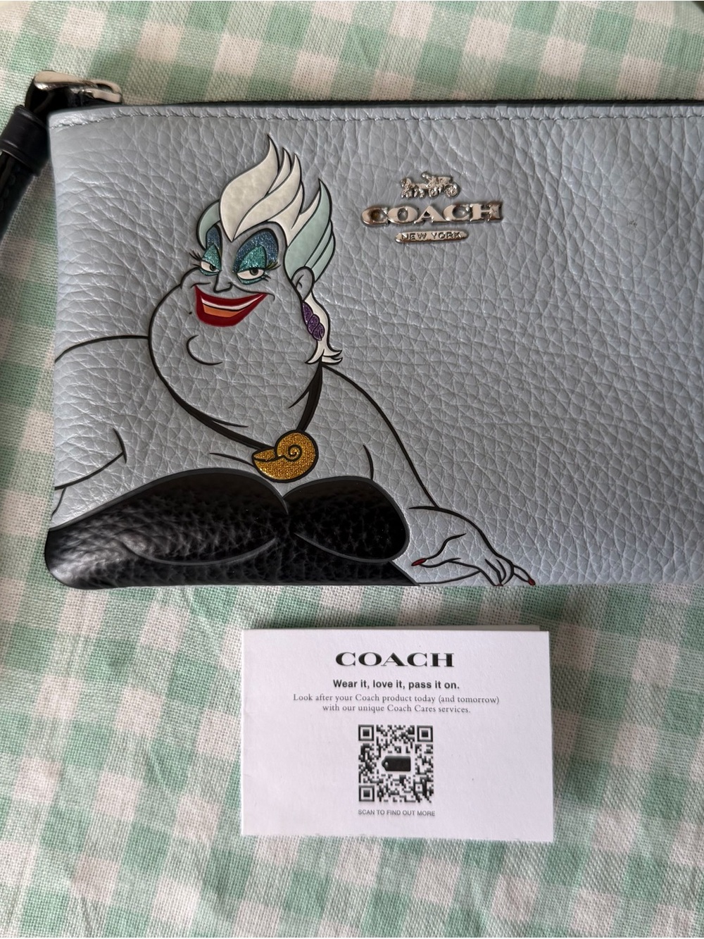 LIMITED EDITION Disney x Coach Ursula Rowan Satchel and Wristlet Set - Picture 12 of 16